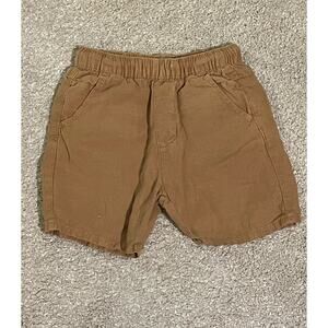 Zara Toddler Boy Sz 2-3 Years Khaki Brown Shorts Pant w Pockets